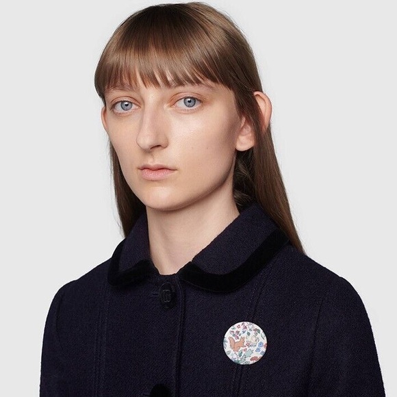 Gucci X Liberty Whimsical Logo Pin/Brooch - Picture 7 of 8